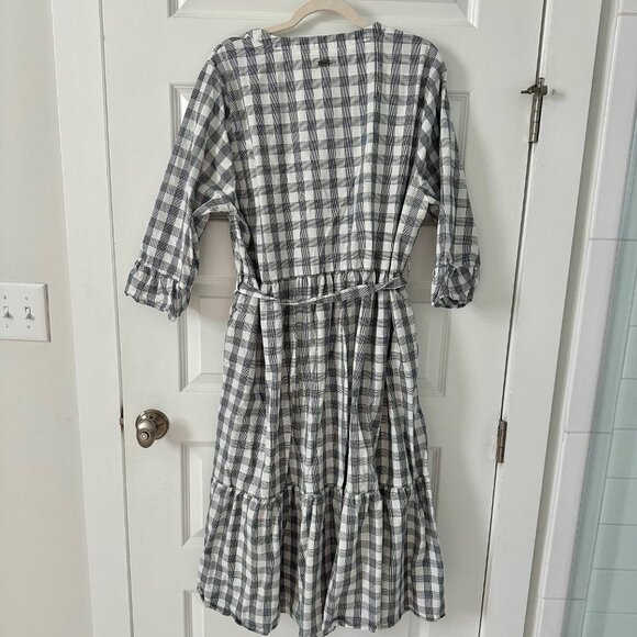 Seamills Midi Navy Check Dress - Picture 5 of 7
